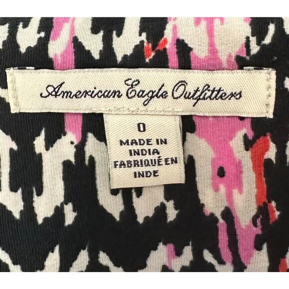 2/$15 American Eagle Cutout Mini Dress Pink Black Ombre Pockets Size 0 - Picture 11 of 13